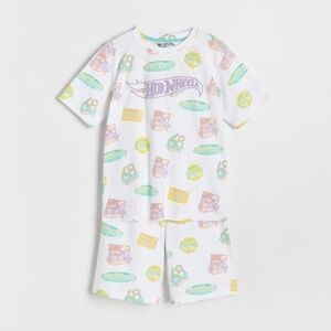 Hot Wheels Mattel 2pcs Boys Kids Toddler Cotton Set T-shirt Shorts Licensed NWT